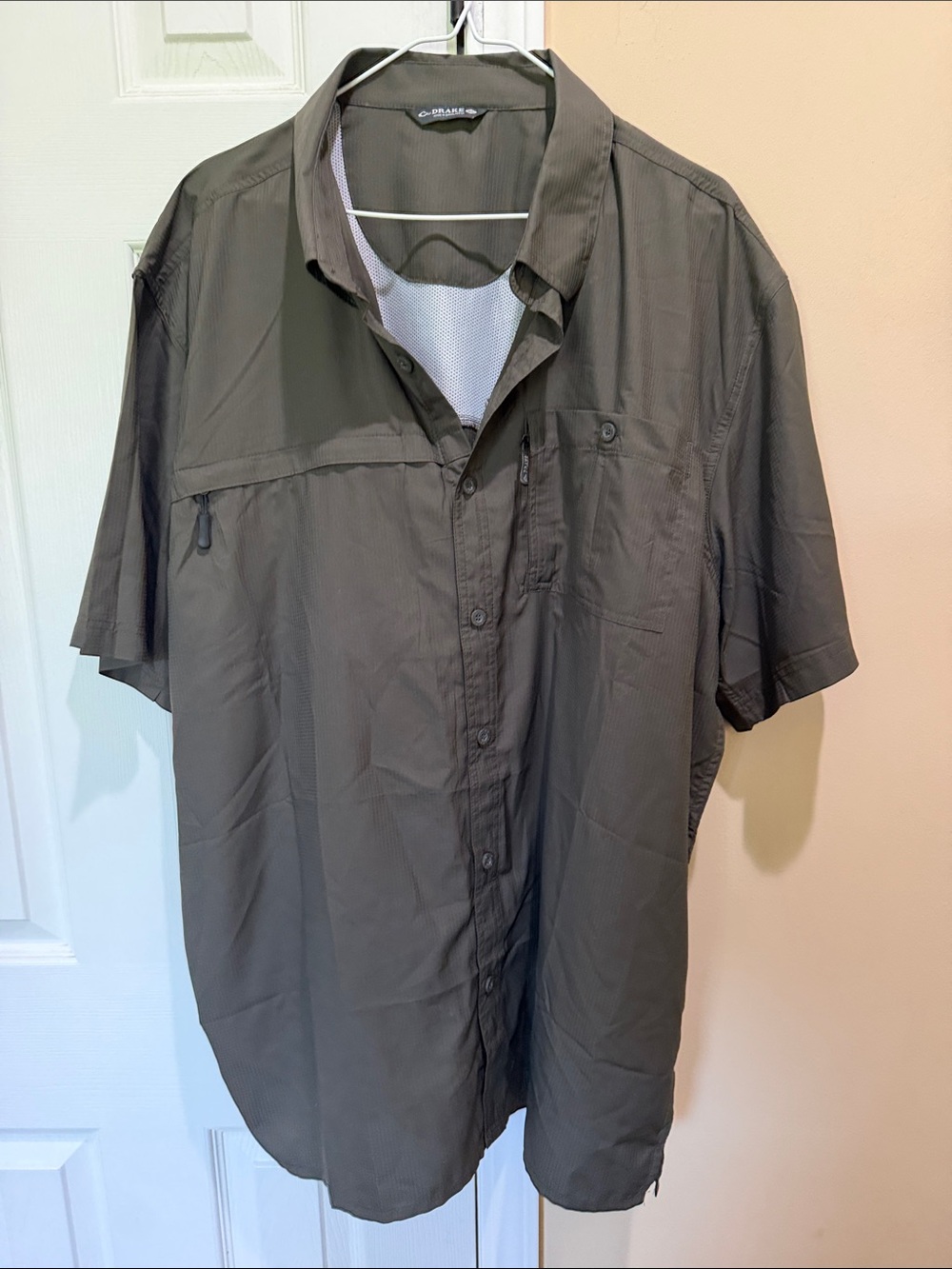 Drake Men's Short-Sleeve Button-Down Shirt - Olive